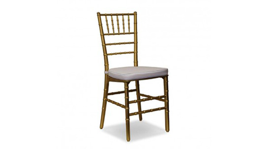 Gold Tiffany Chair Hire - Weddings and Events