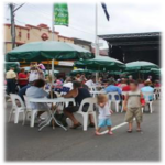 Stylish Green Table Umbrella - Events and Gatherings