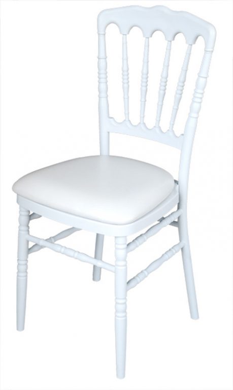 White Napoleon Chair - Elegant French-Style Seating Solution